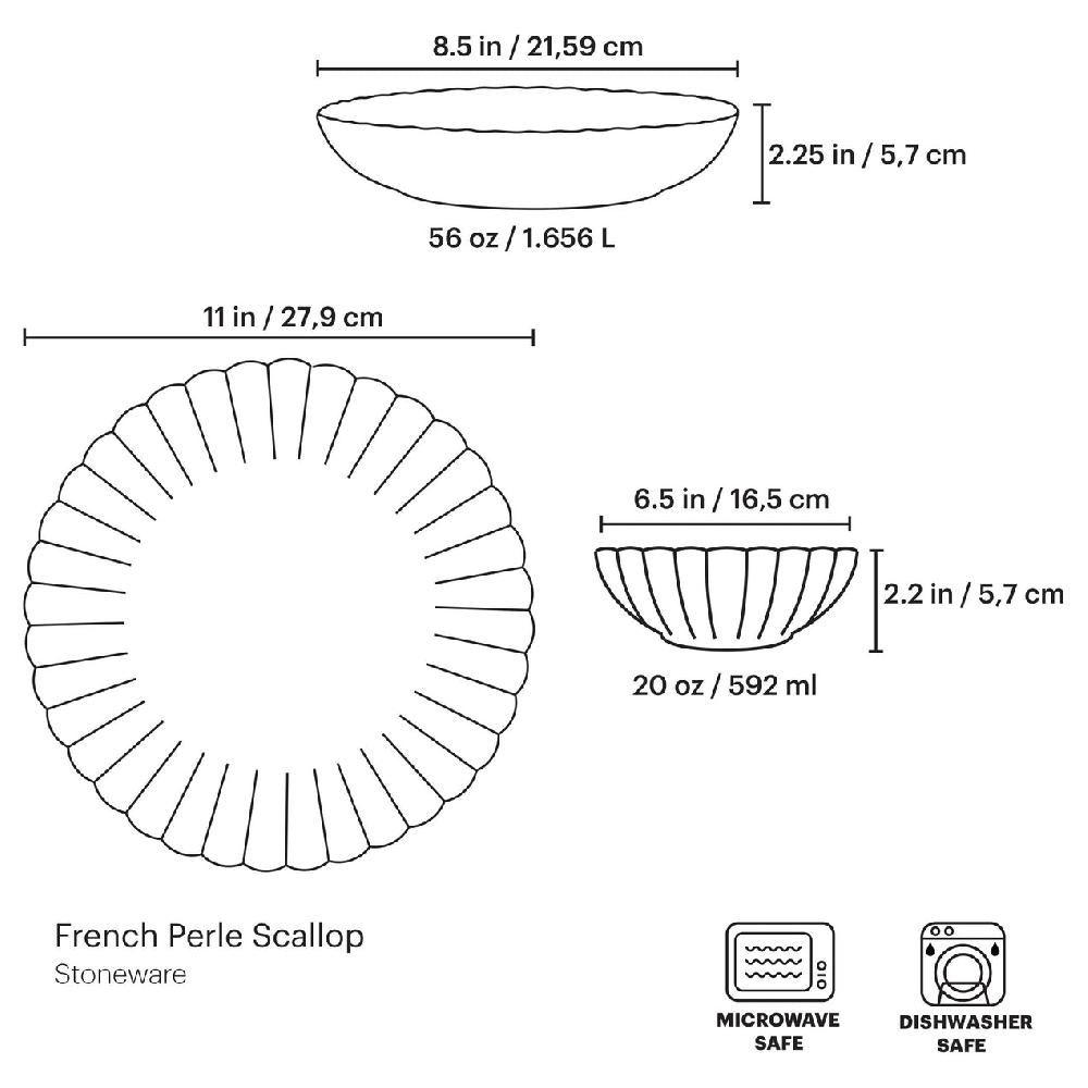 Lenox French Perle Scallop White 12-Piece Dinnerware Set