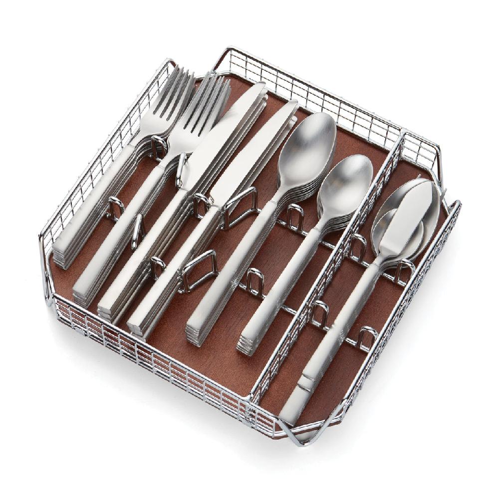 Lenox Gailann Satin 45 Piece Flatware Set With Caddy