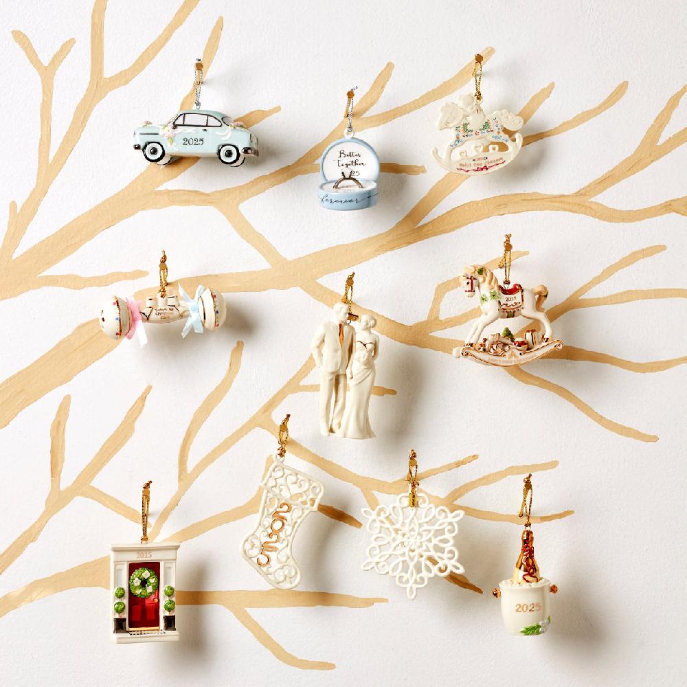 Lenox 2025 Baby's 1st Christmas Rattle Ornament