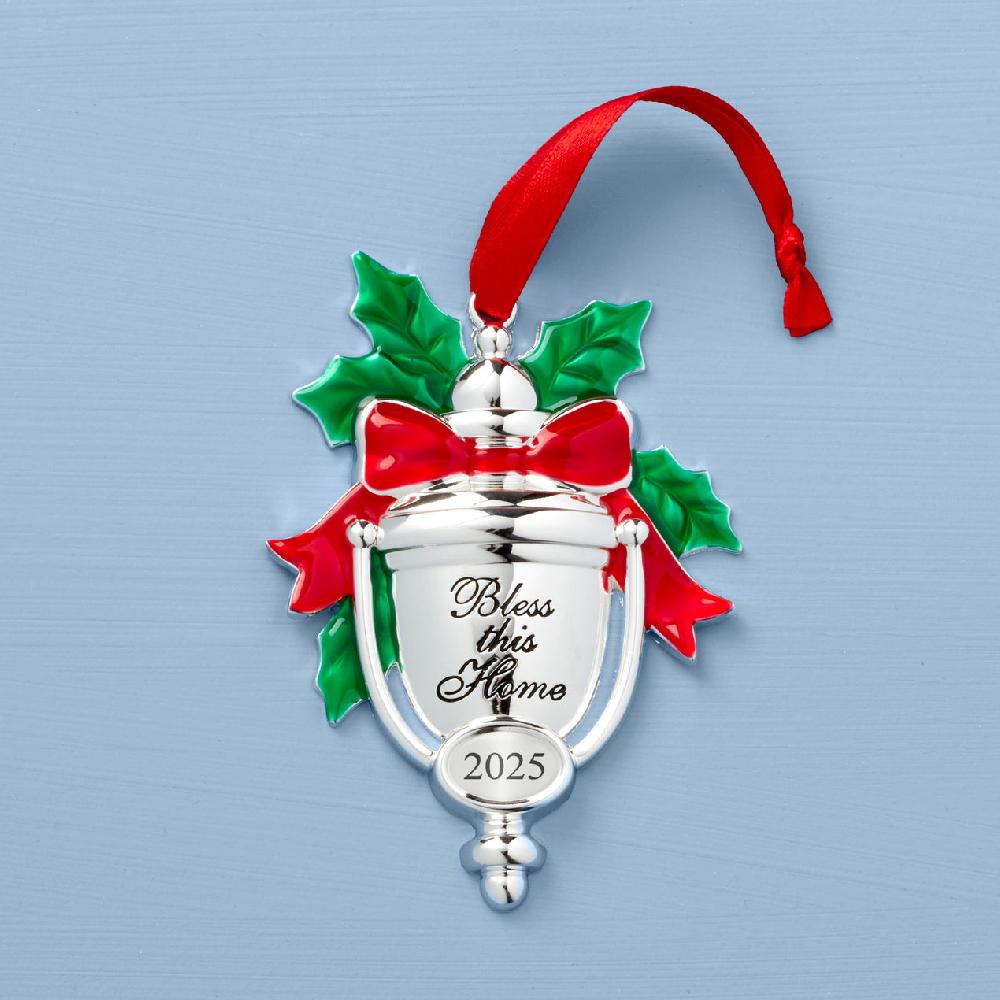 lenox 2025 Bless This Home Silverplate Ornament