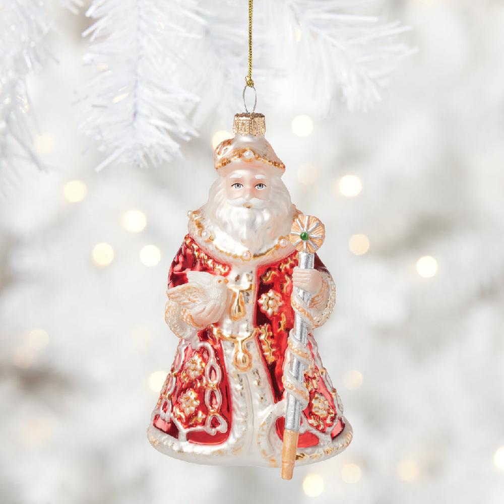 Lenox 2025 Retro Blown Glass Santa Ornament