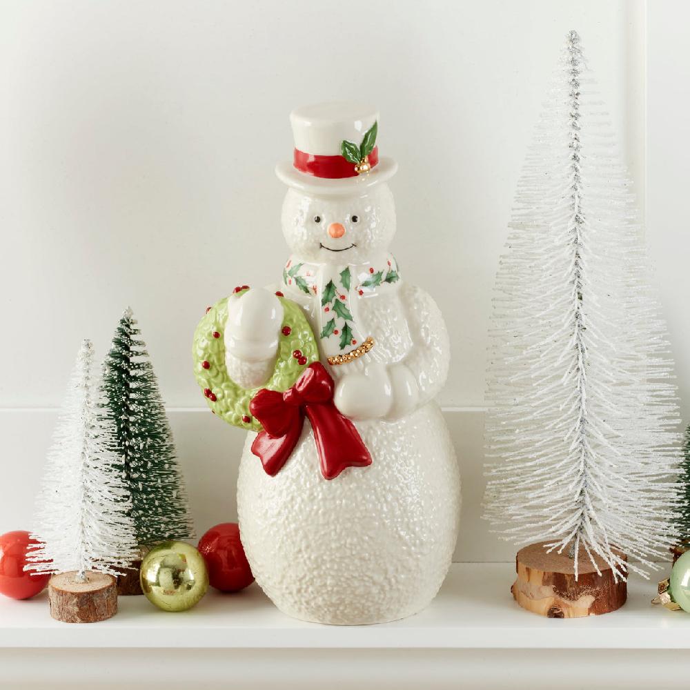 Lenox 2025 Snowman With Wreath Figurine