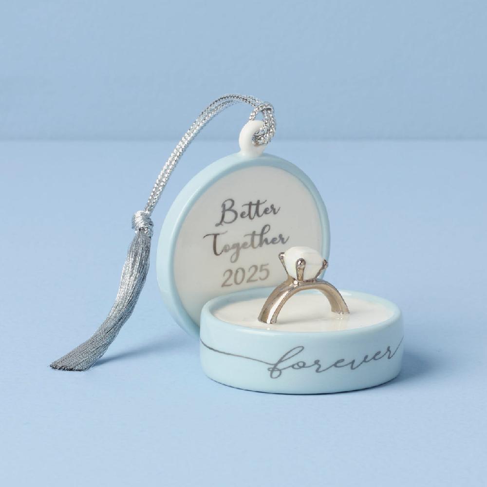lenox 2025 "Together Forever" Ring Box Ornament