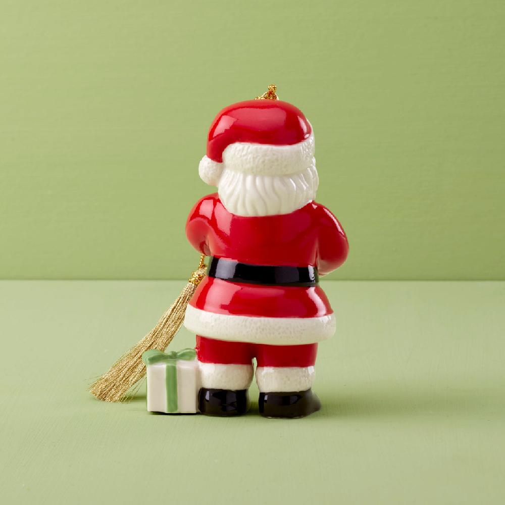 Lenox African American Santa With Pickle Ornament