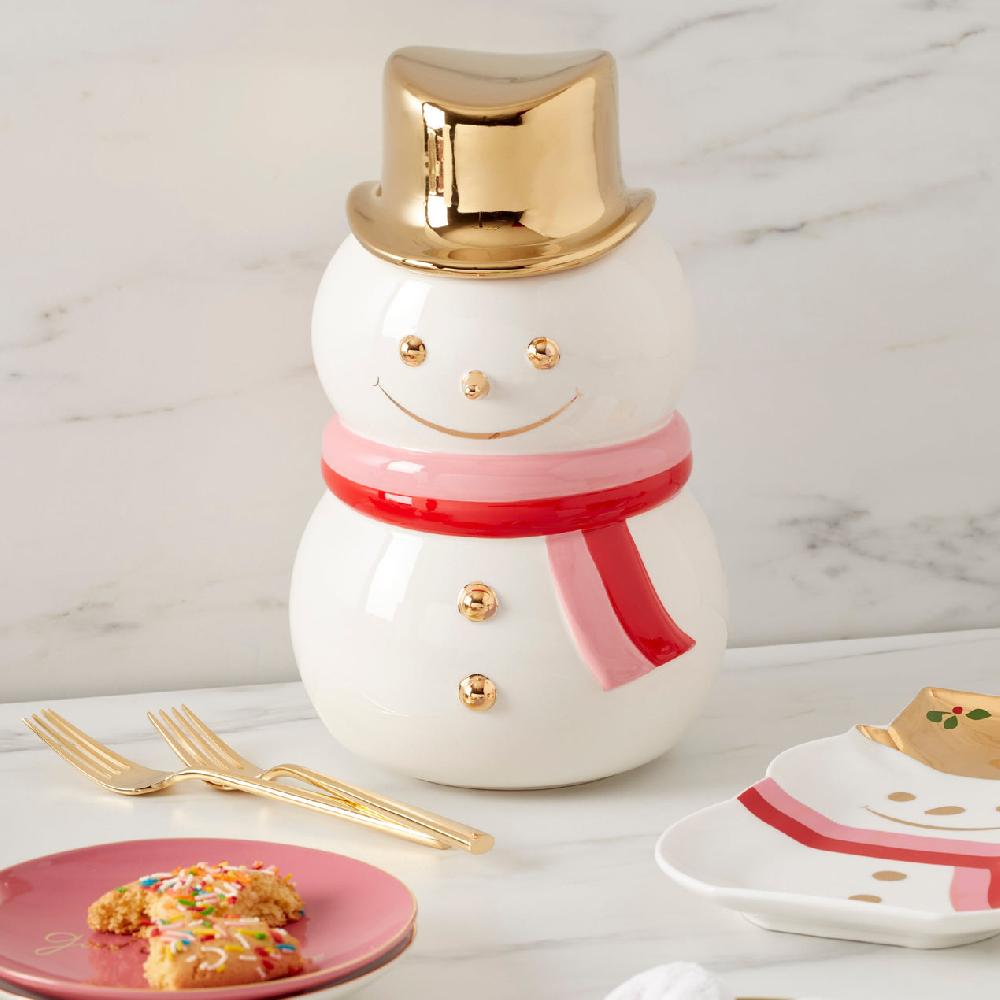 Lenox Be Jolly Snowman Cookie Jar