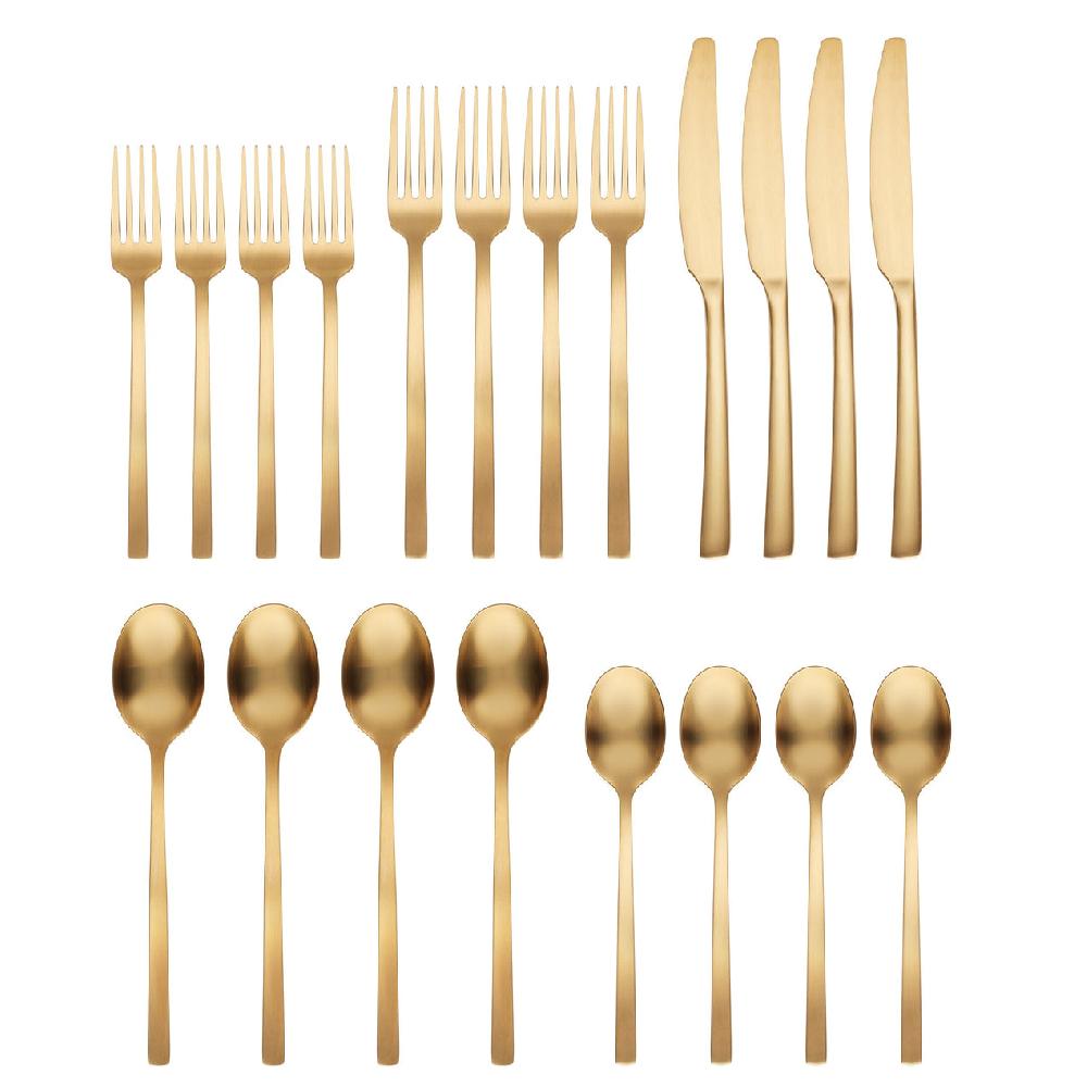 Lenox Beacon Gold Satin 20 Piece Flatware Set