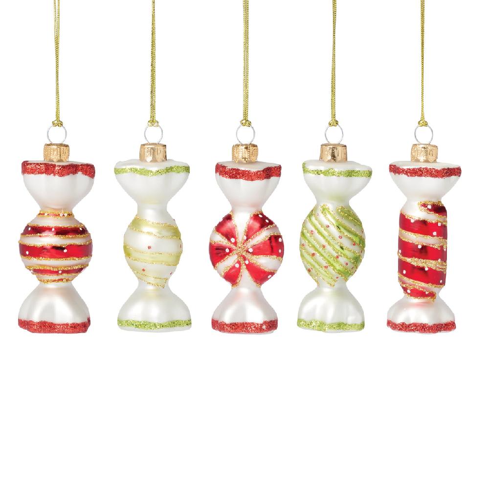 Lenox Blown Glass Candy Ornaments - Set Of 5