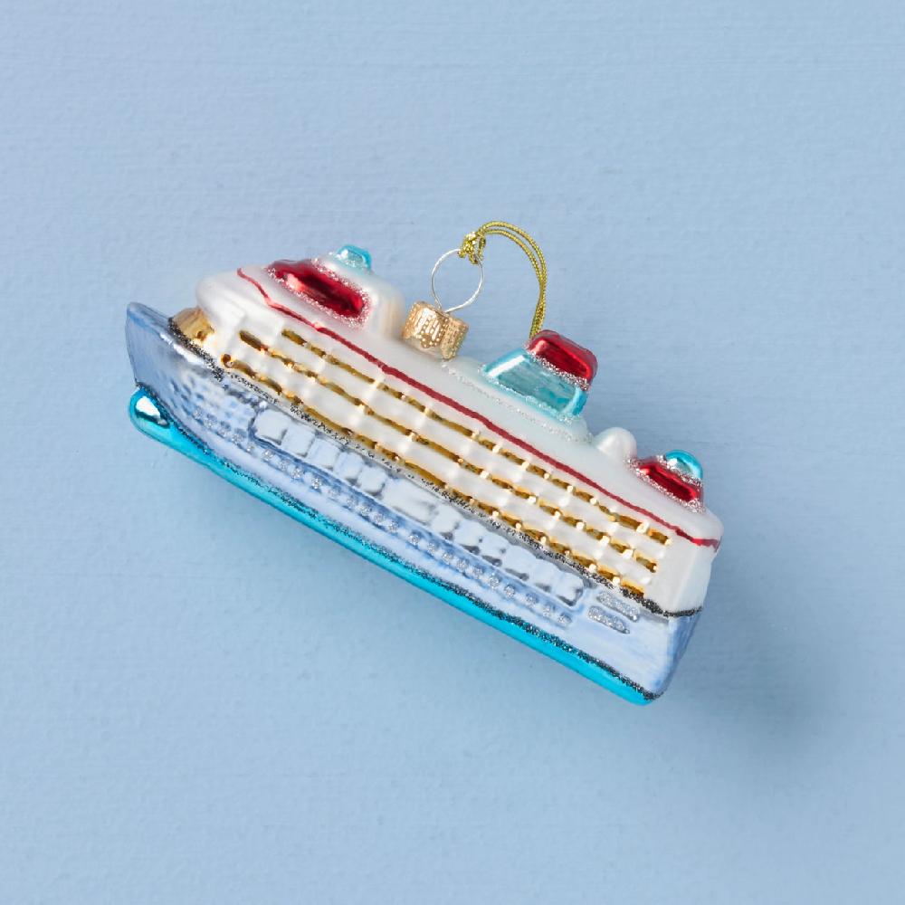 lenox Blown Glass Cruise Ship Ornament