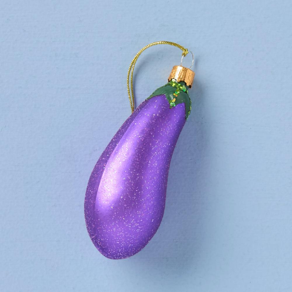 lenox Blown Glass Eggplant Ornament
