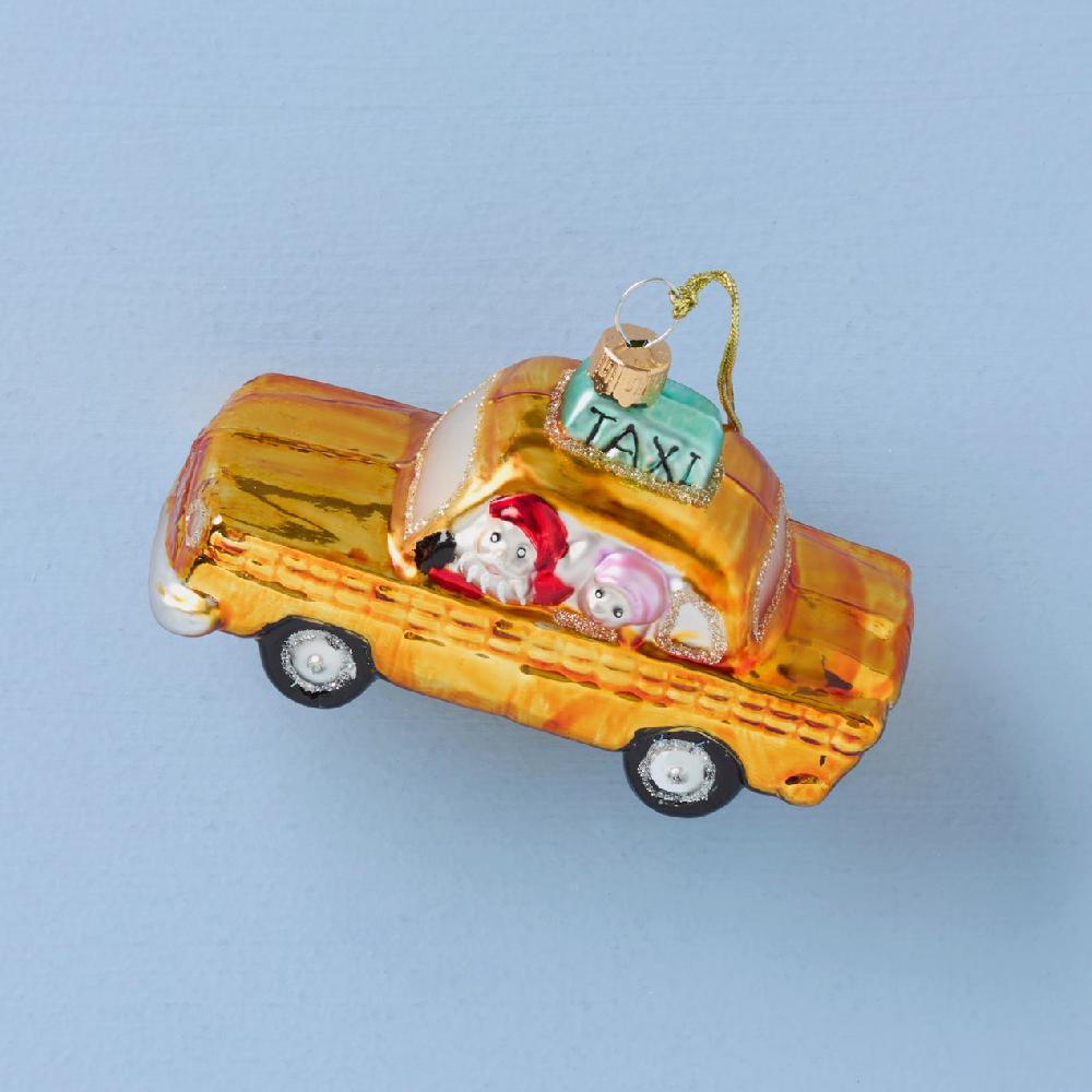 lenox Blown Glass Taxi Ornament