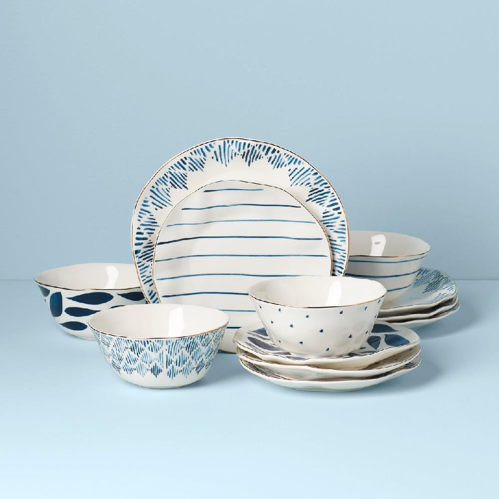 lenox Blue Bay 12-Piece Dinnerware Set