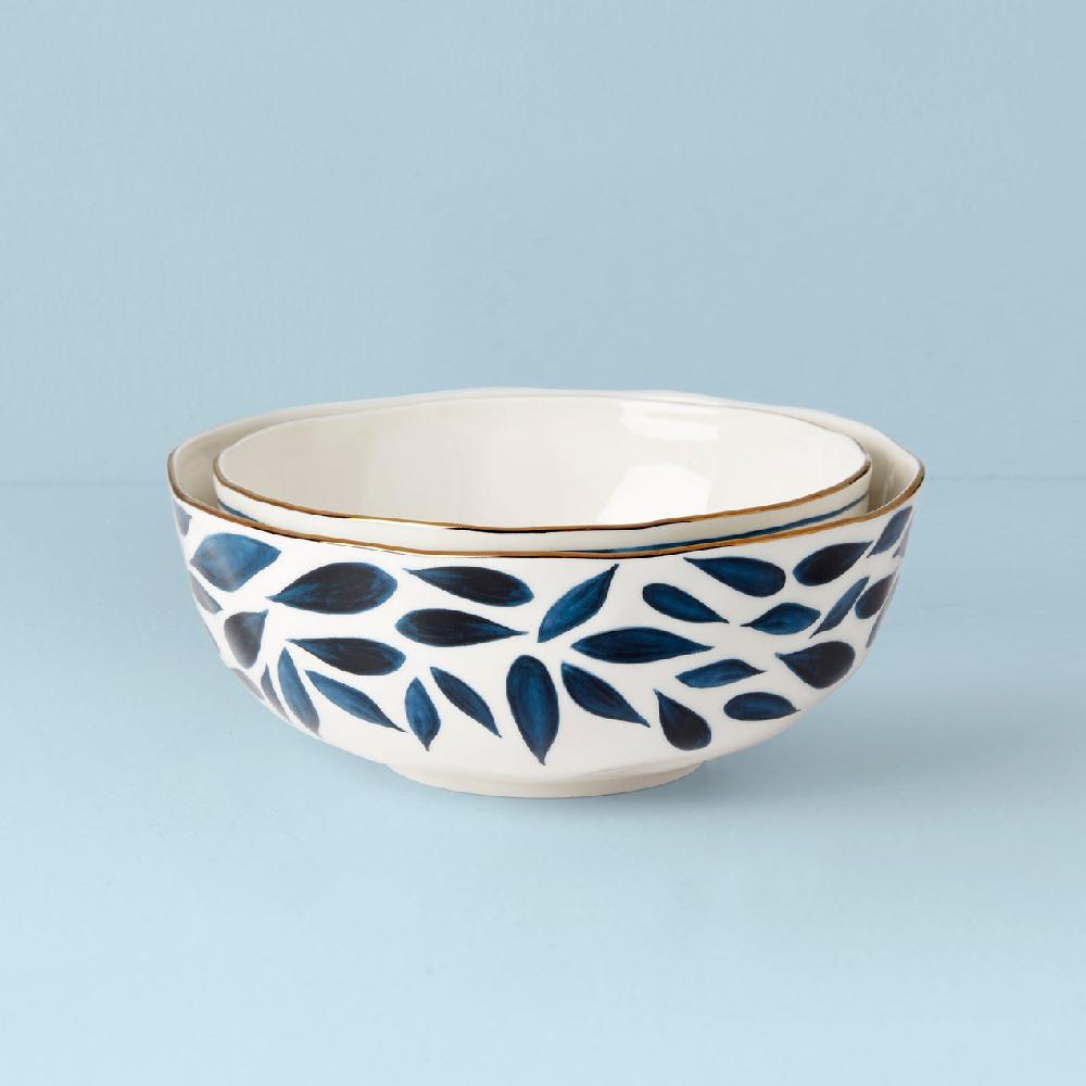 lenox Blue Bay 2-Piece Nesting Bowl Set