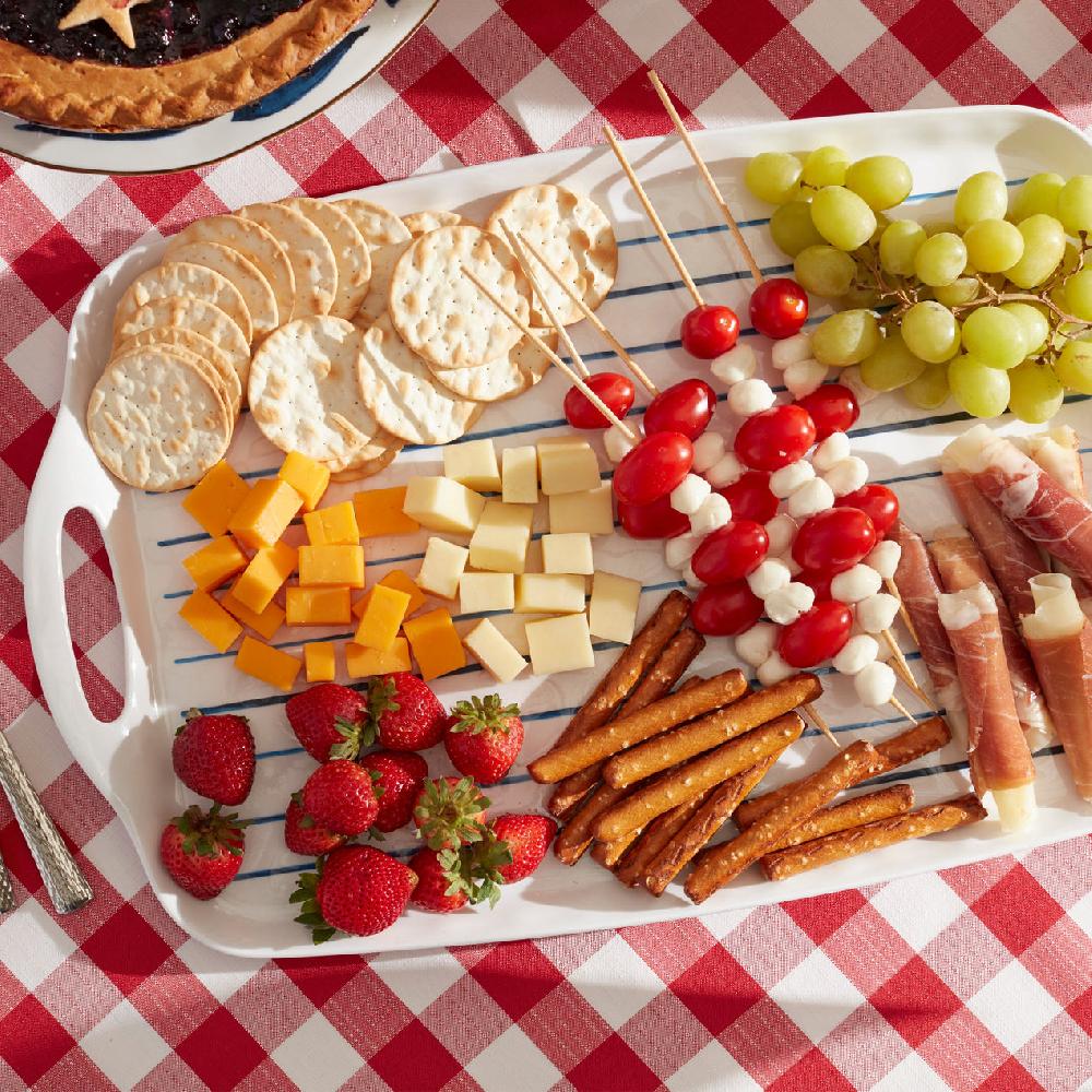 Lenox Blue Bay Melamine Handled Platter