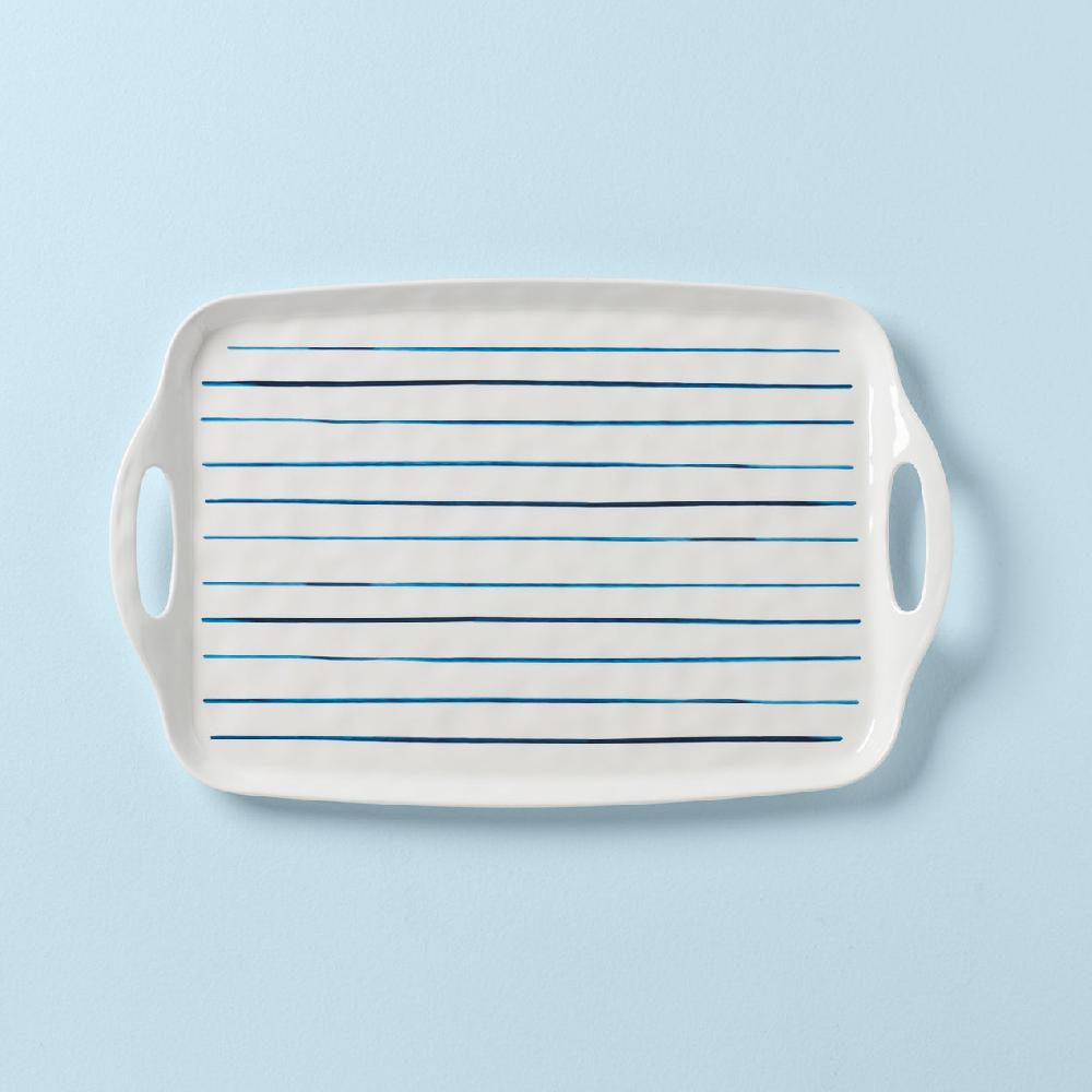 lenox Blue Bay Melamine Handled Platter