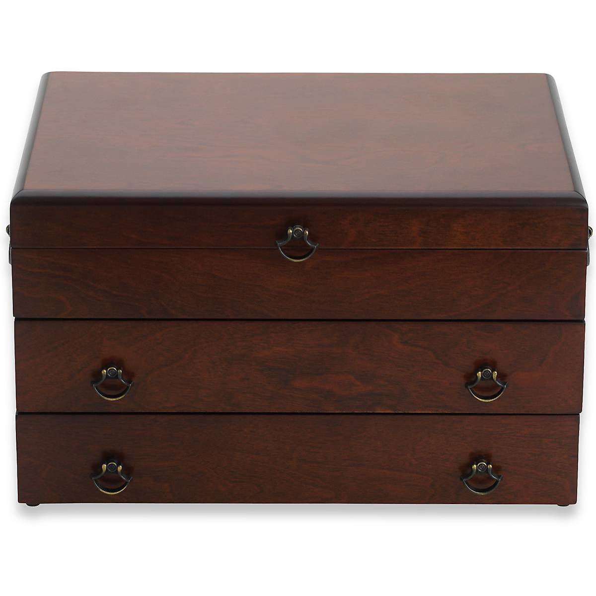 lenox Bristol Grande Mahogany Brown Flatware Chest