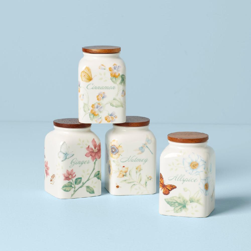 lenox Butterfly Meadow Baking Spice Jars - Set Of 4