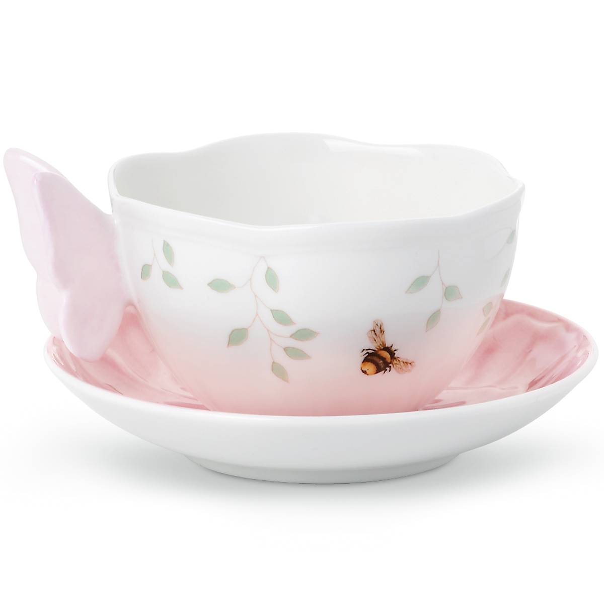 Lenox Butterfly Meadow Floral Pink Cup & Saucer