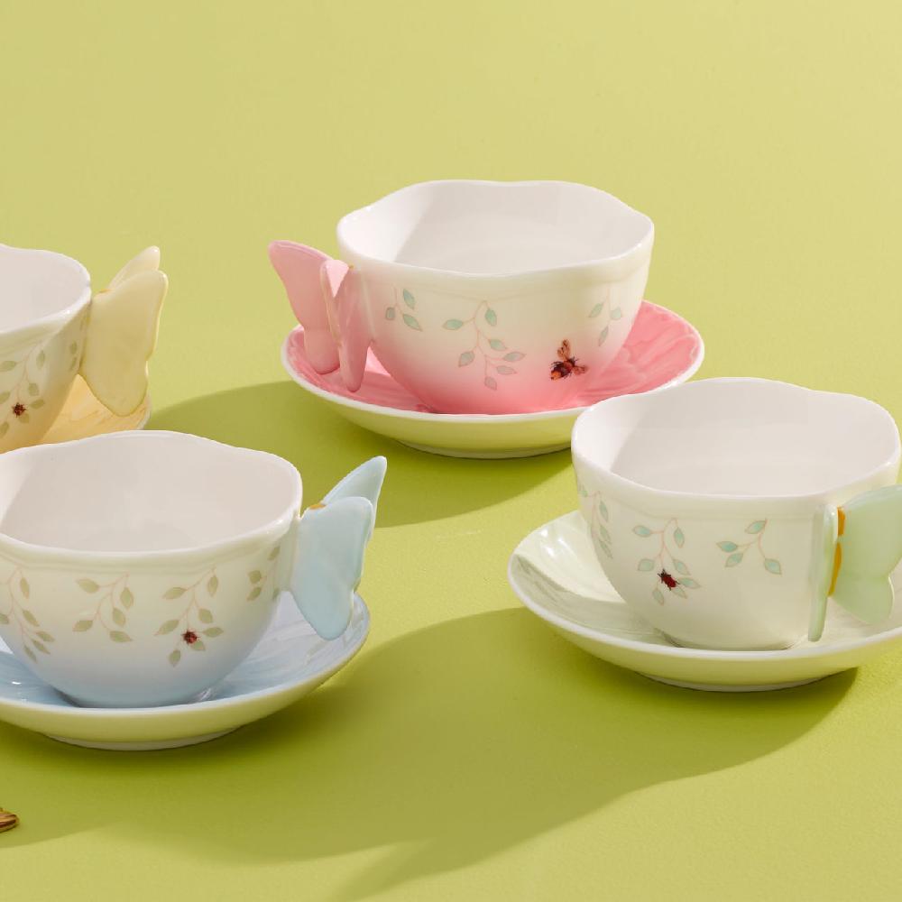 Lenox Butterfly Meadow Floral Yellow Cup & Saucer