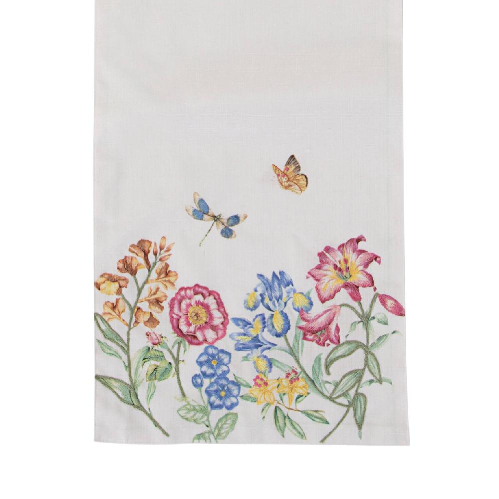 lenox Butterfly Meadow Garden Embroidered Runner
