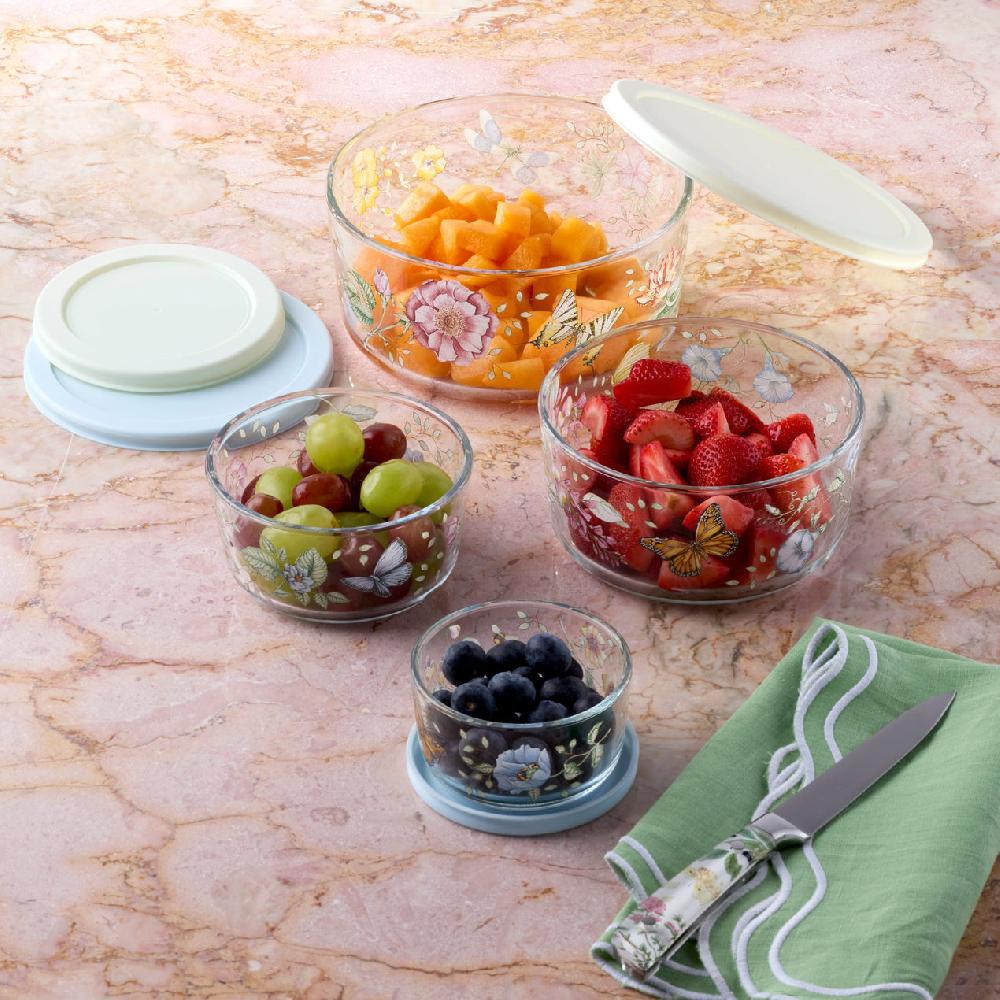 Lenox Butterfly Meadow Glass Containers - Set Of 4