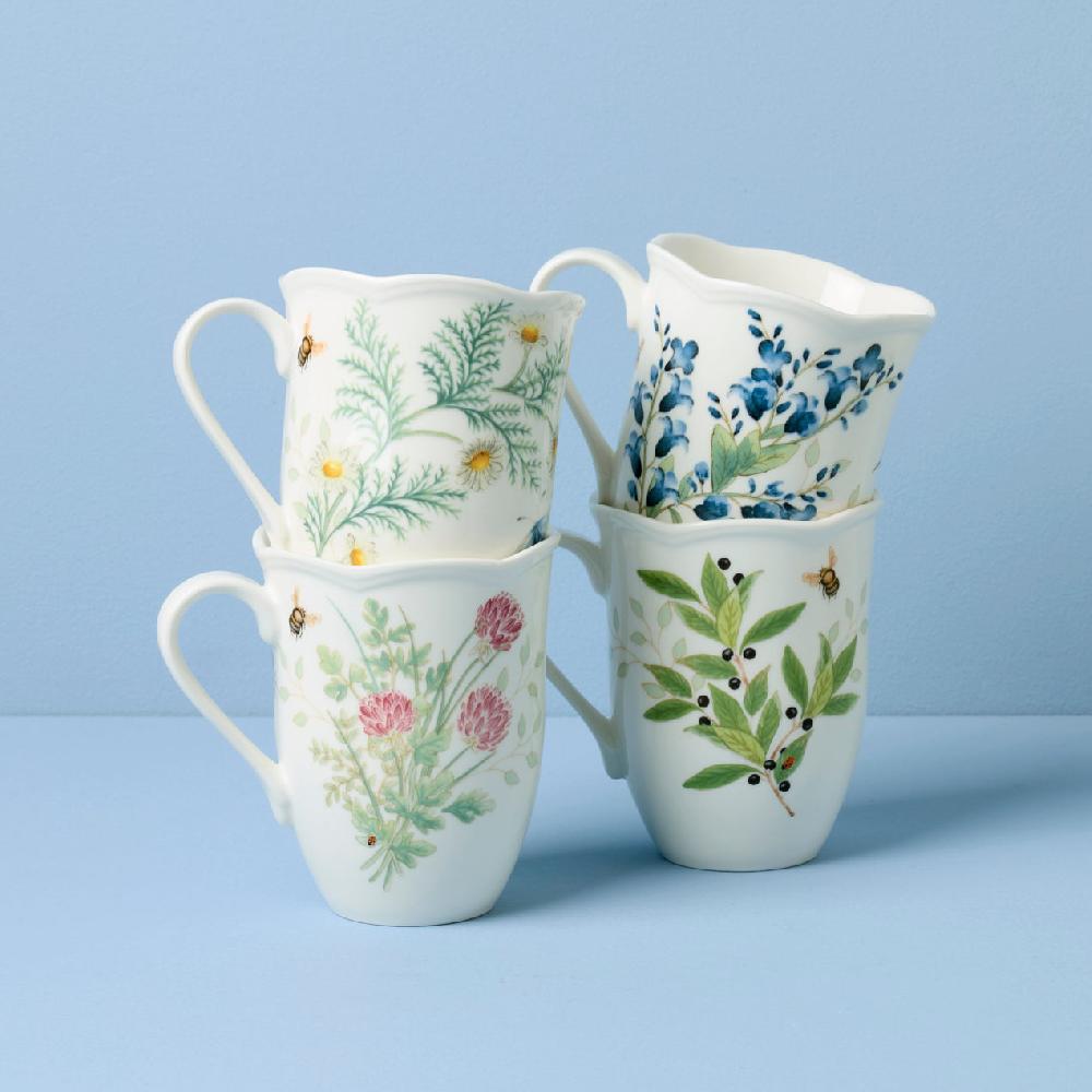 Lenox Butterfly Meadow Herbs Mugs - Set Of 4