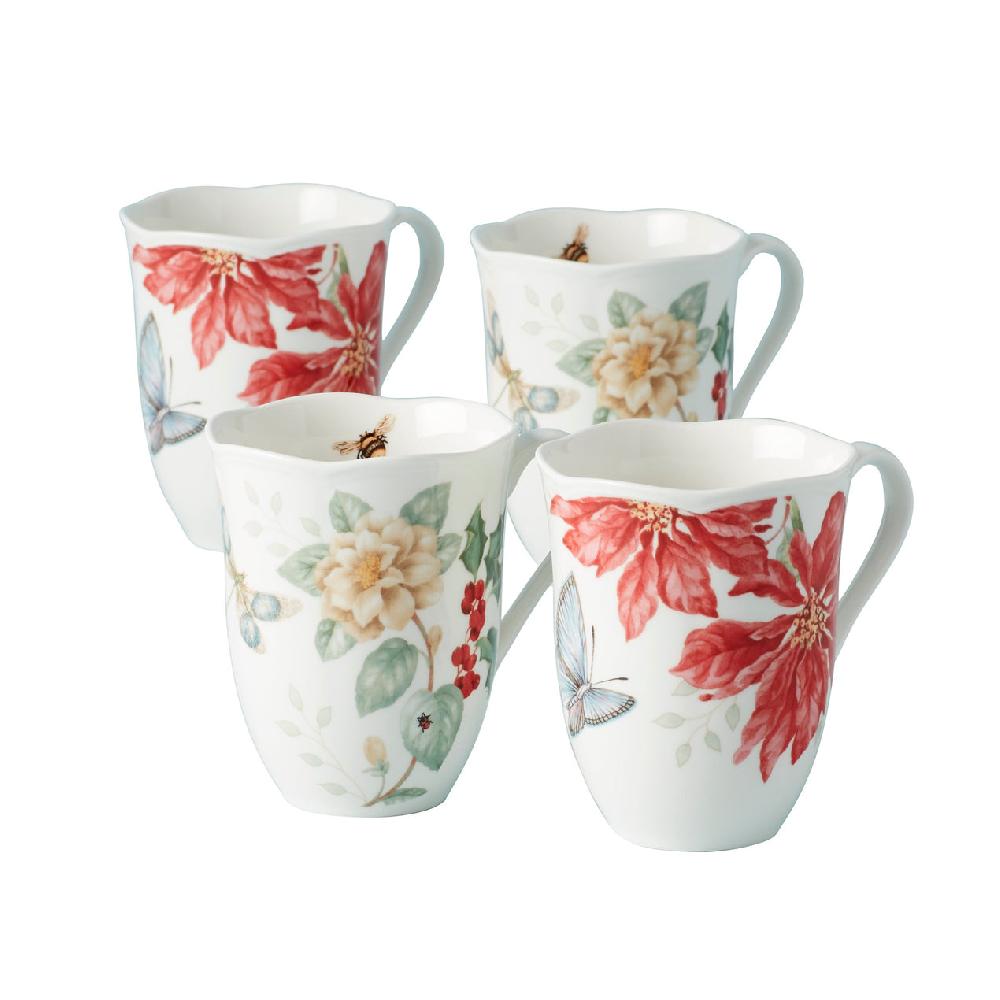Lenox Butterfly Meadow Holiday Mugs - Set Of 4