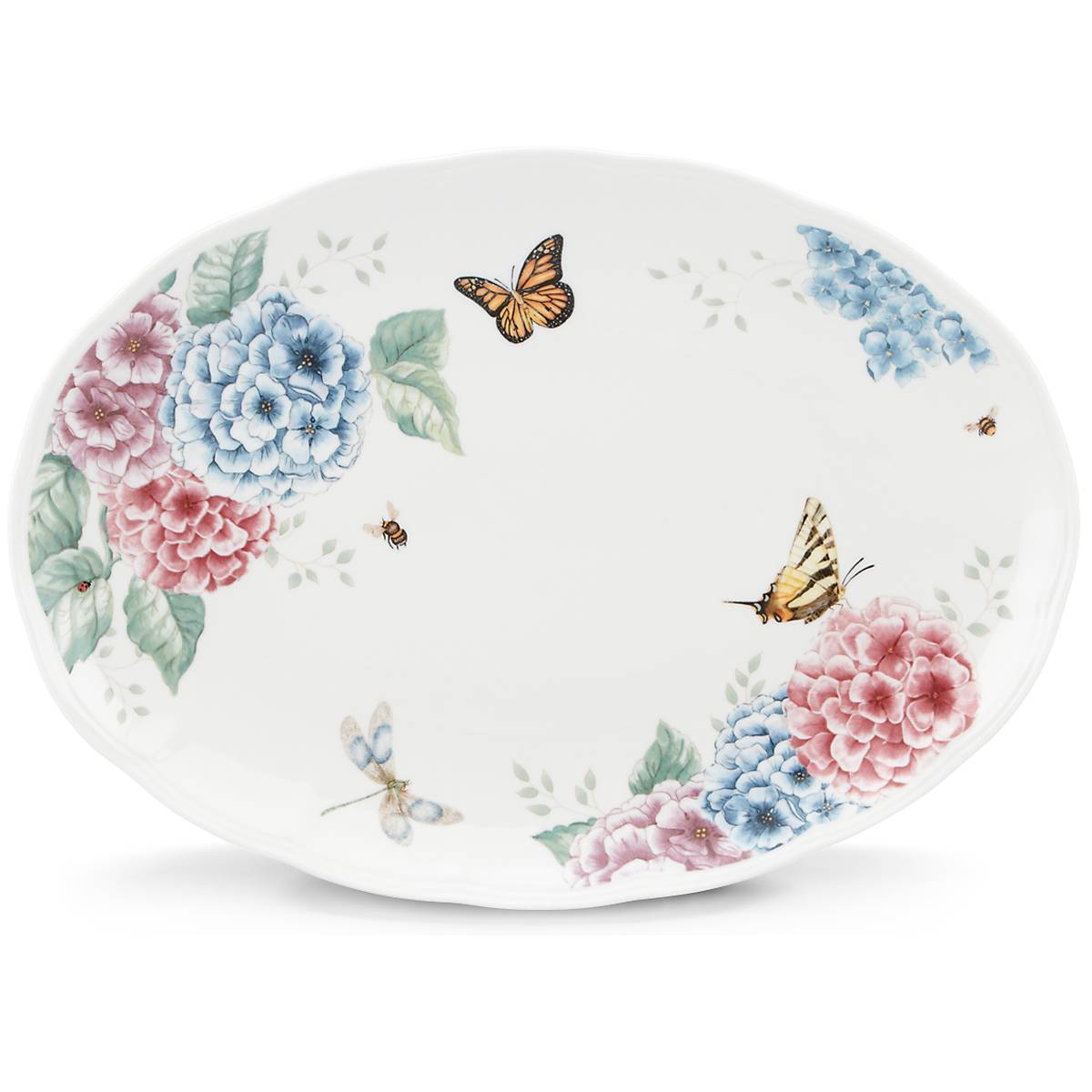 Lenox Butterfly Meadow Hydrangea Oval Platter