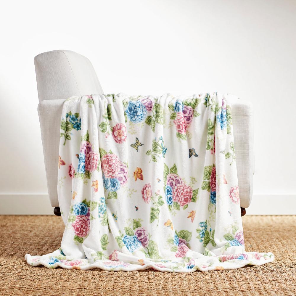 lenox Butterfly Meadow Hydrangea Throw Blanket