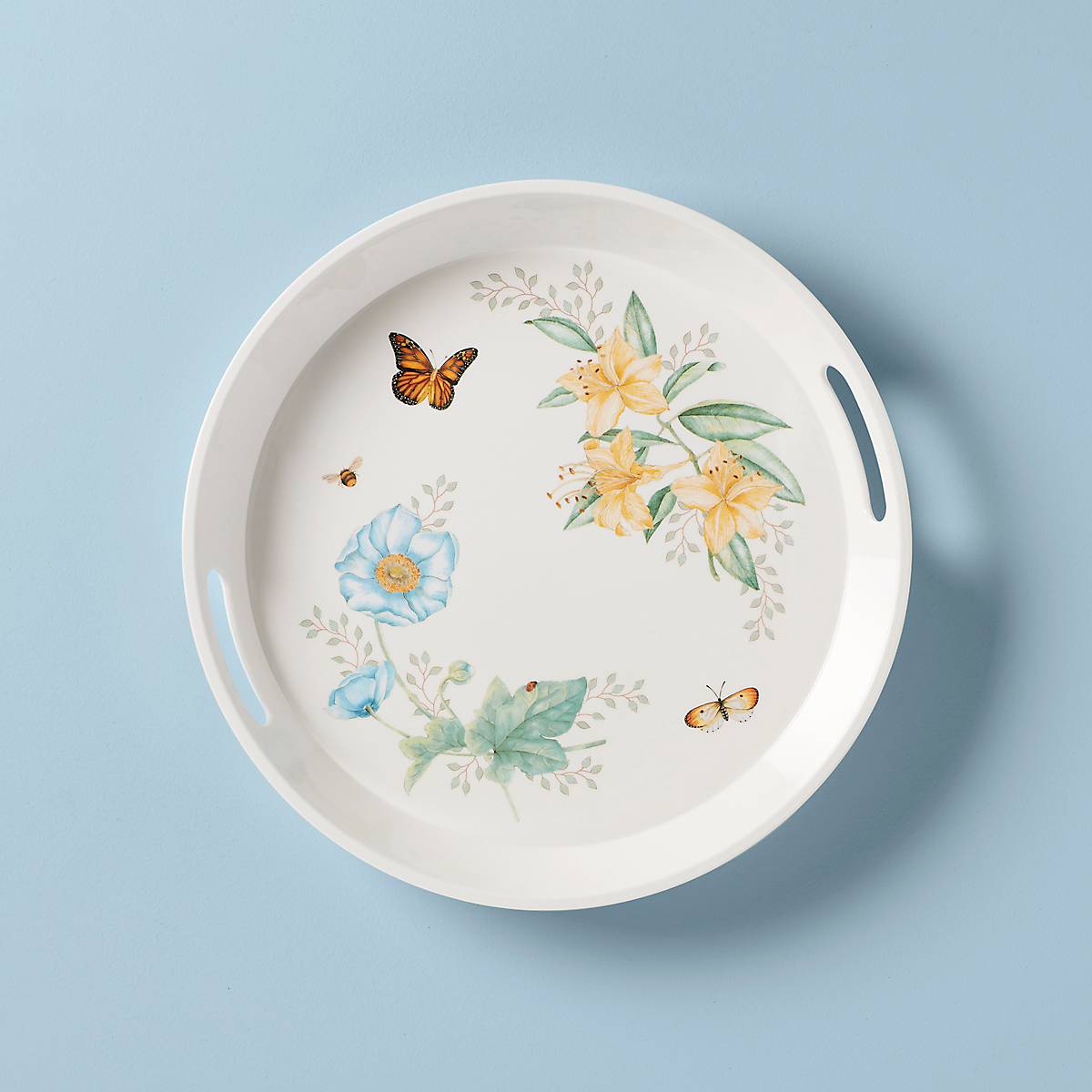 lenox Butterfly Meadow Melamine Round Tray