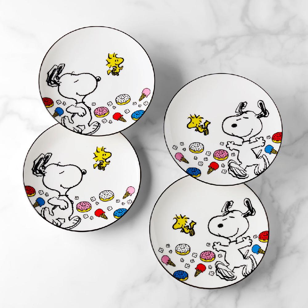 lenox Chef Snoopy Accent Plates - Set of 4