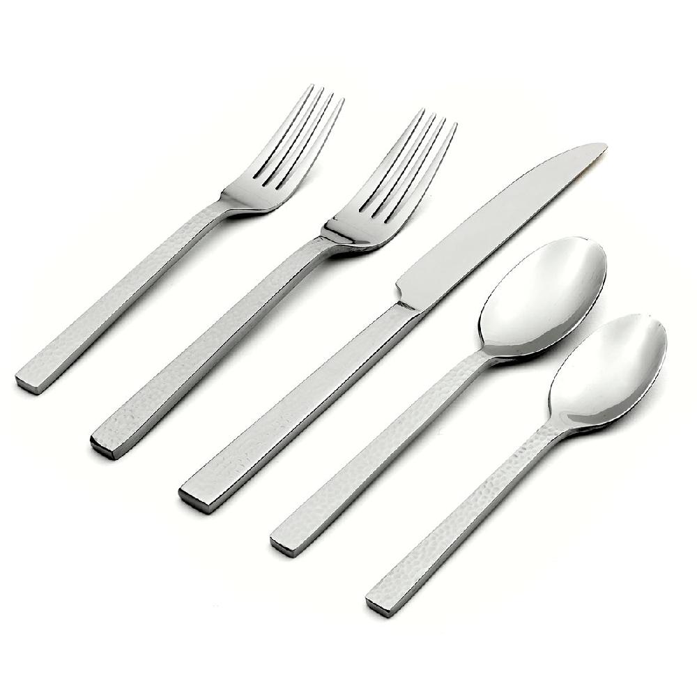 lenox Chefs Table Hammered 45 Piece Flatware Set