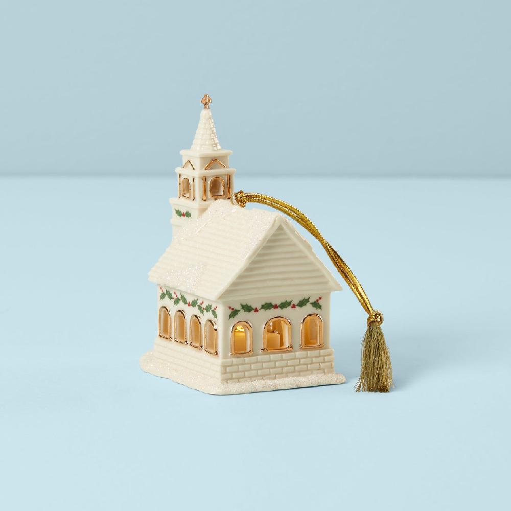 Lenox Christmas Village™ Church Lighted Ornament