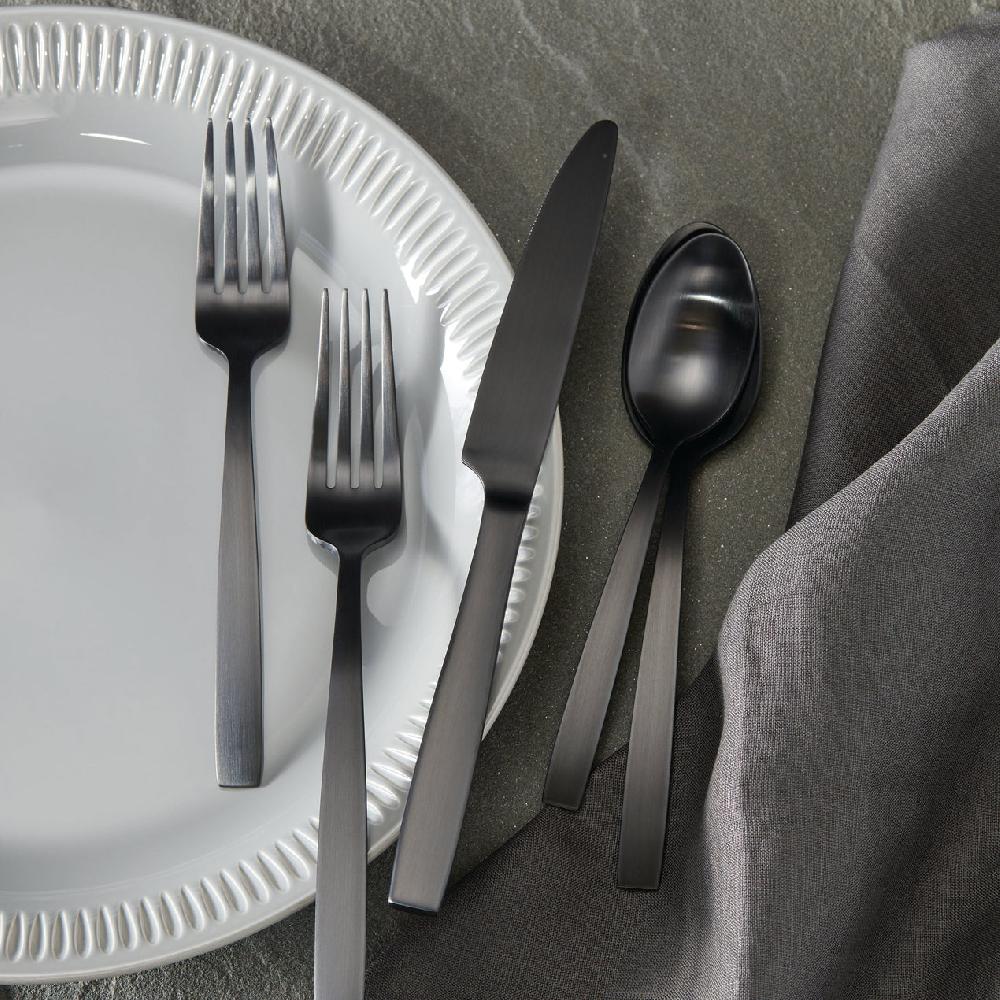 Lenox Clearview Black Satin 20 Piece Flatware Set