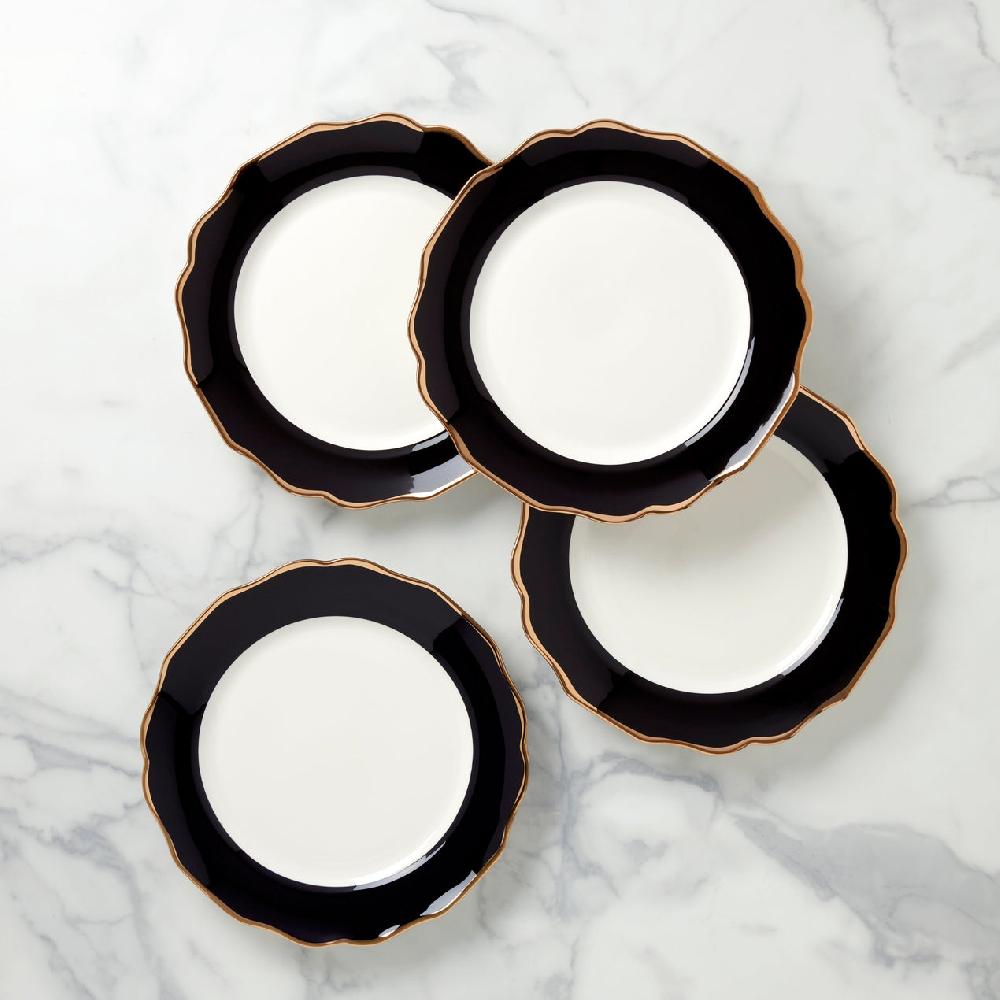 lenox Contempo Luxe Black Dinner Plates - Set of 4