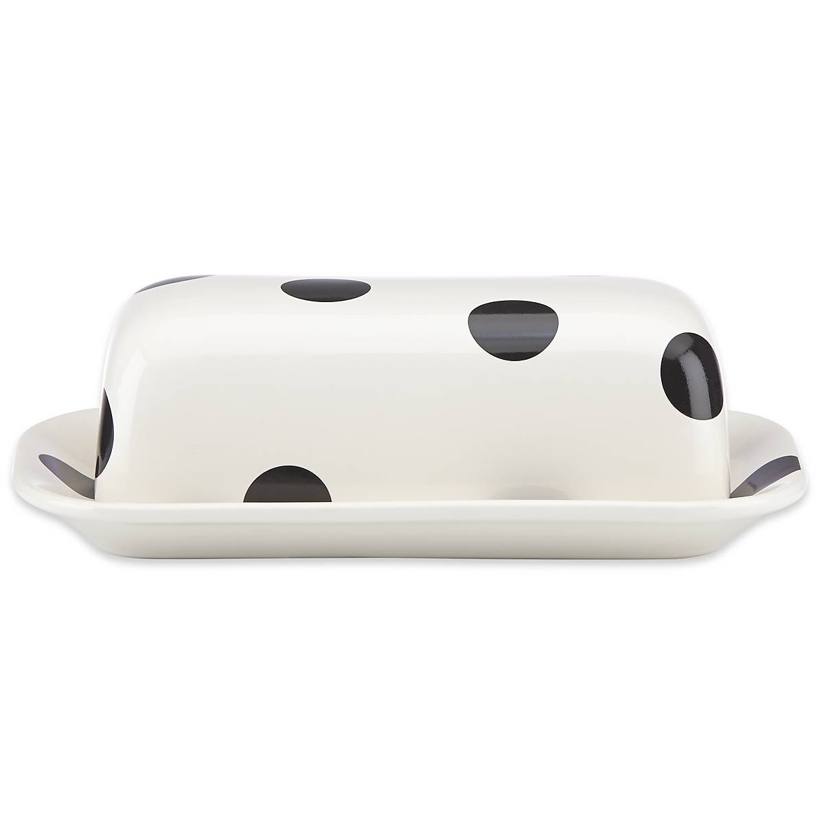 lenox Deco Dot Covered Butter Dish