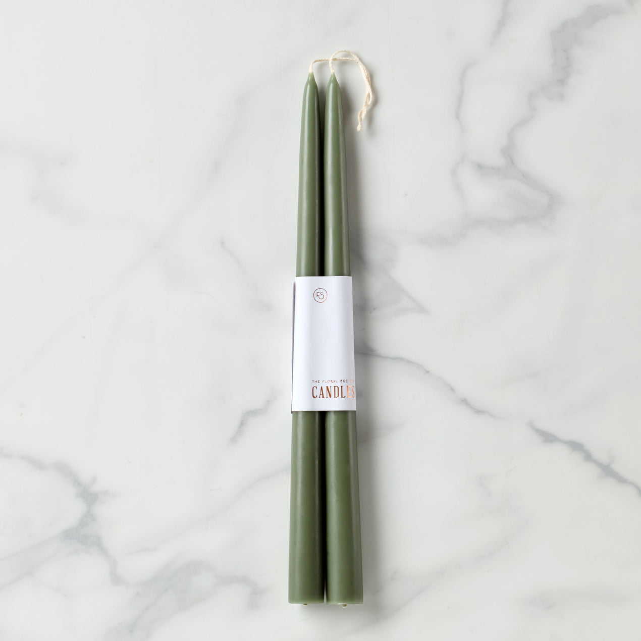 lenox Dipped 12" Taper Candle Pair - Moss