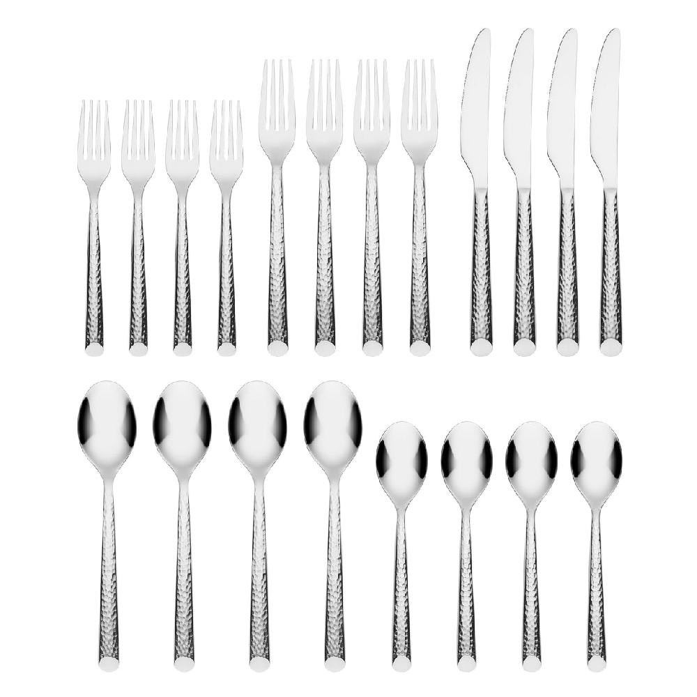 Lenox Elsa Mirror Hammered 20 Piece Flatware Set