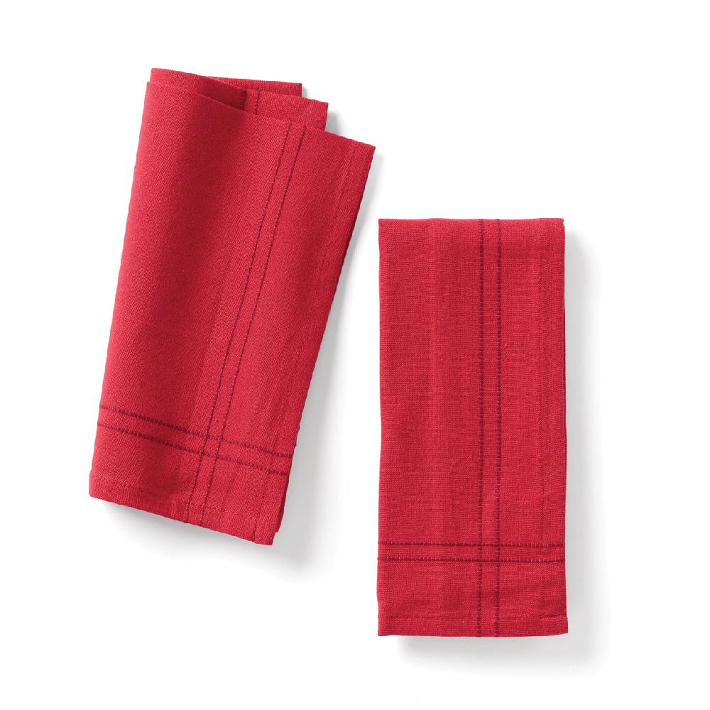 lenox Essentials Red Dinner Napkins - Set Of 2