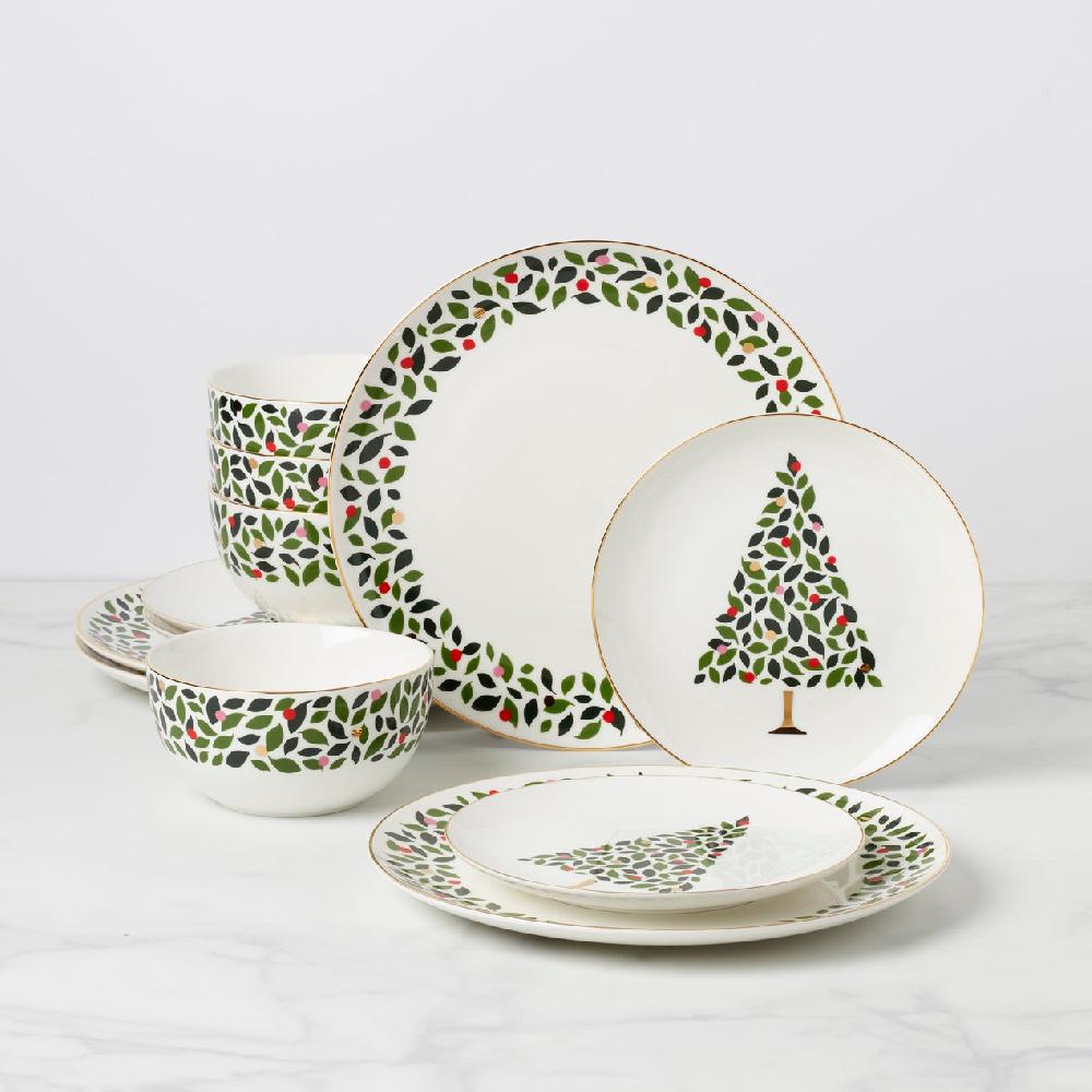 lenox Evergreen 12-Piece Dinnerware Set
