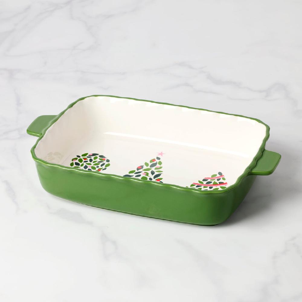 lenox Evergreen Rectangular Scallop Baking Dish