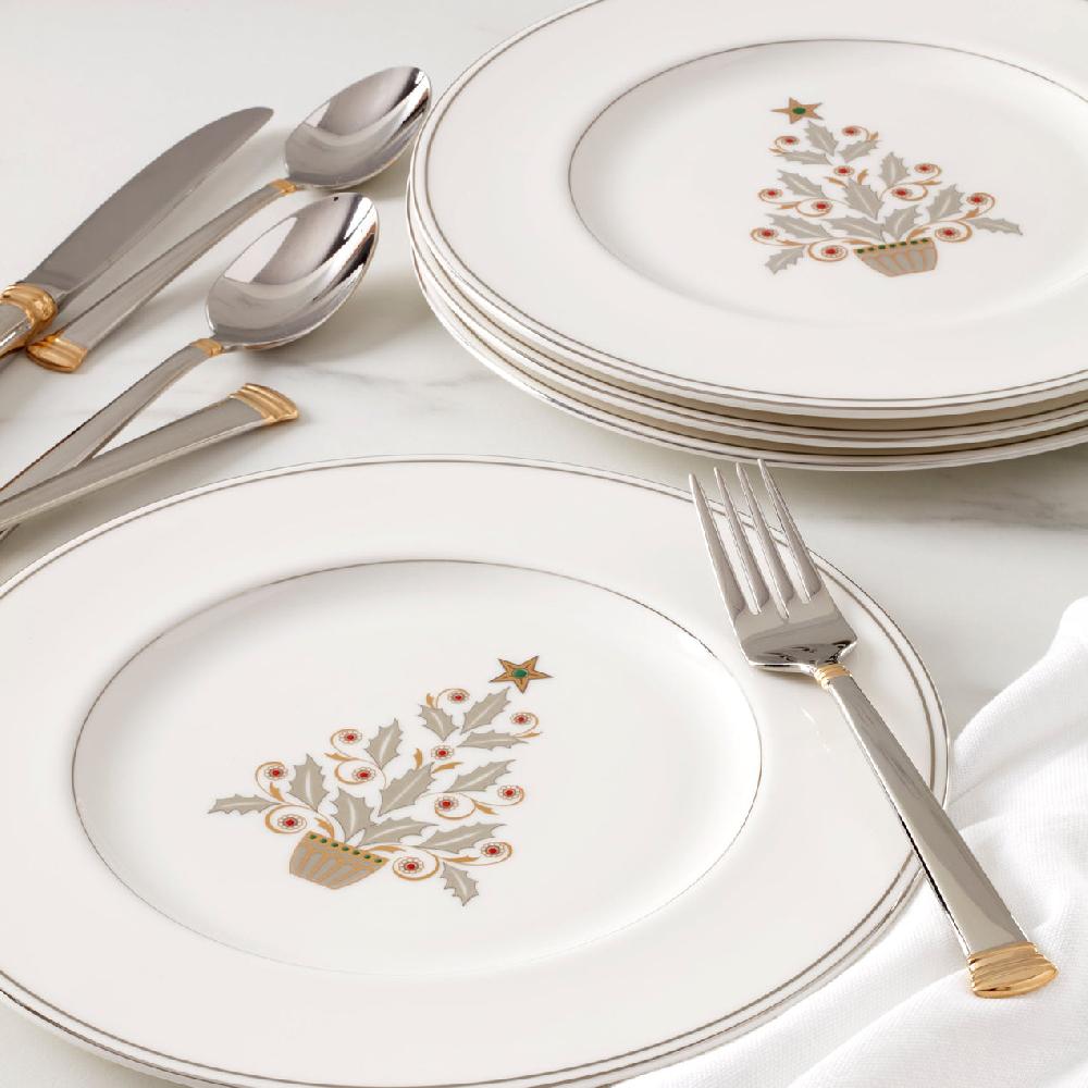 Lenox Federal Platinum Tree Accent Plates - Set Of 4
