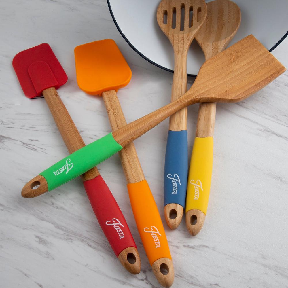 Lenox Fiesta Bamboo 5-Piece Silicone Utensil Set