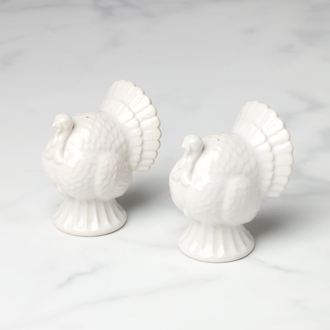 lenox French Perle Carved Turkey Salt & Pepper Set