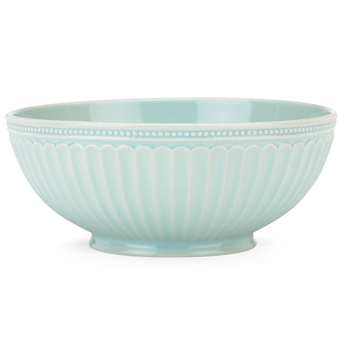 Lenox French Perle Groove Ice Blue Medium Bowl