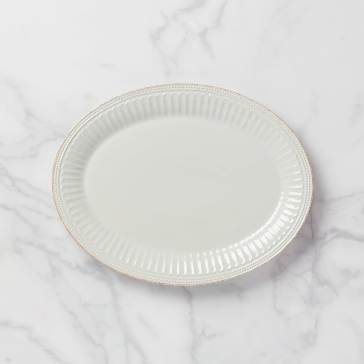 lenox French Perle Groove White Platter