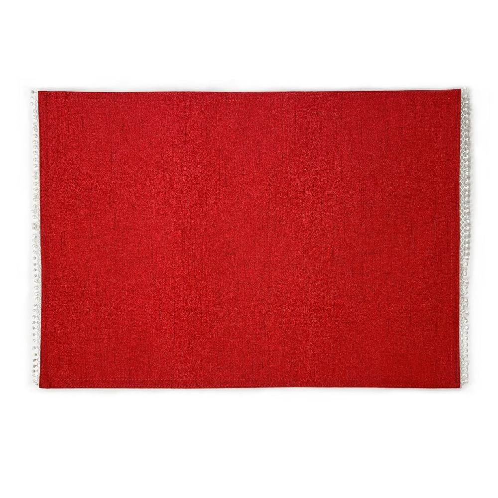 Lenox French Perle Red Placemats - Set Of 4