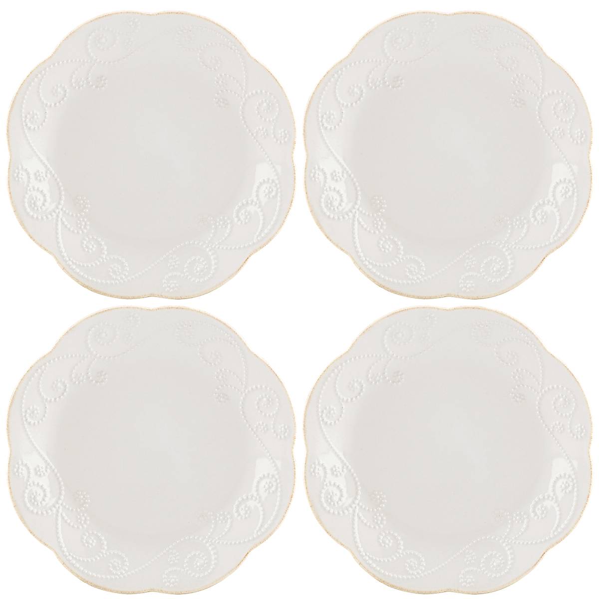 Lenox French Perle White 4-Piece Dessert Set