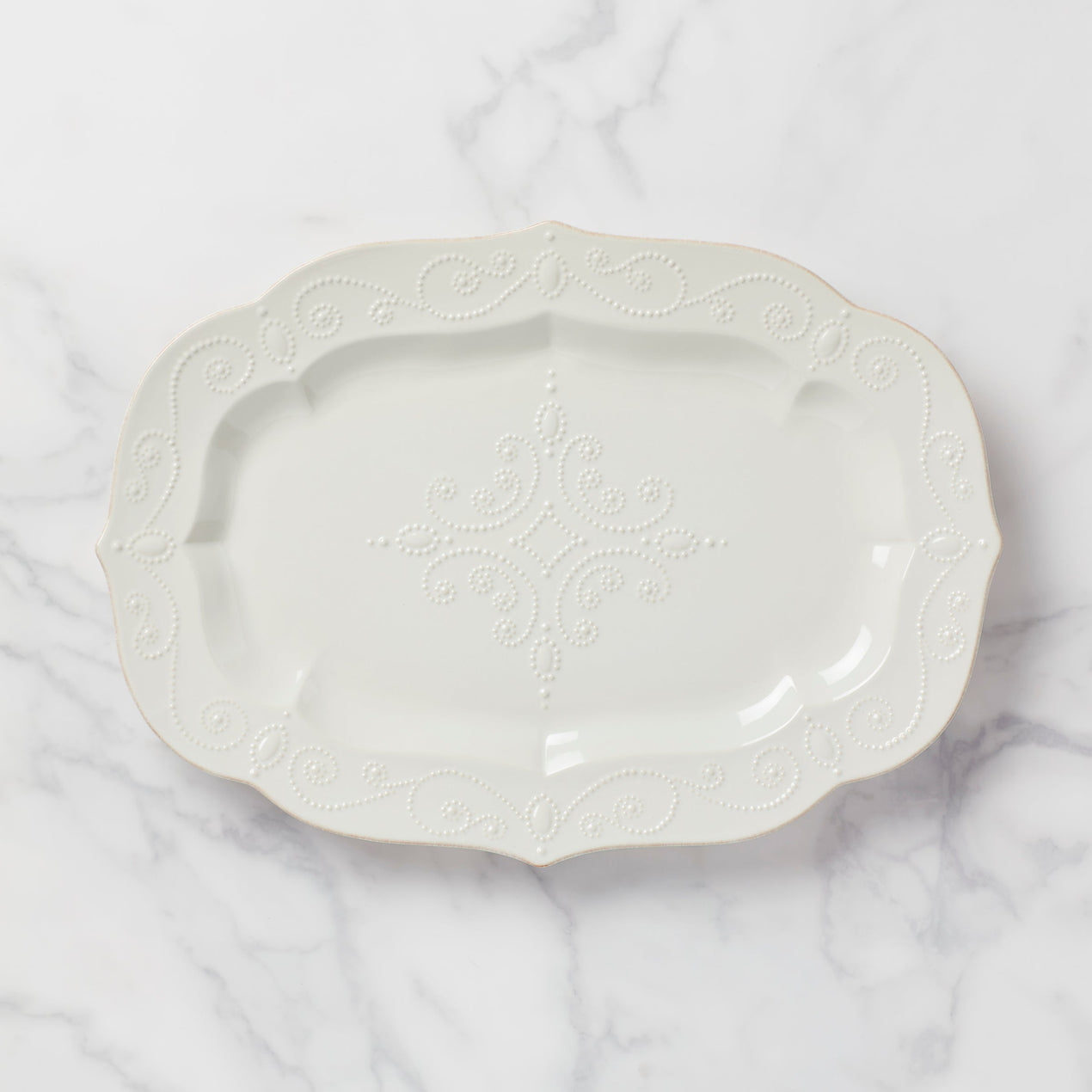 lenox French Perle White Large Serving Platter