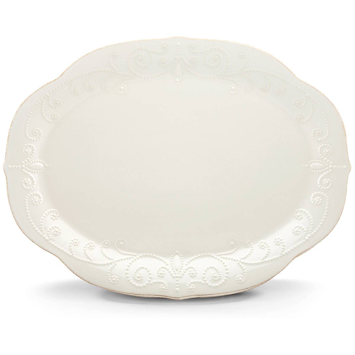 lenox French Perle White Oval Serving Platter