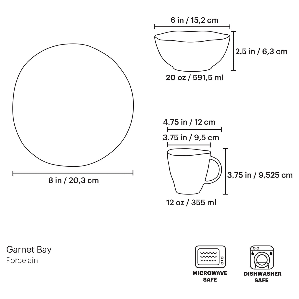 Lenox Garnet Bay 12-Piece Dessert Set